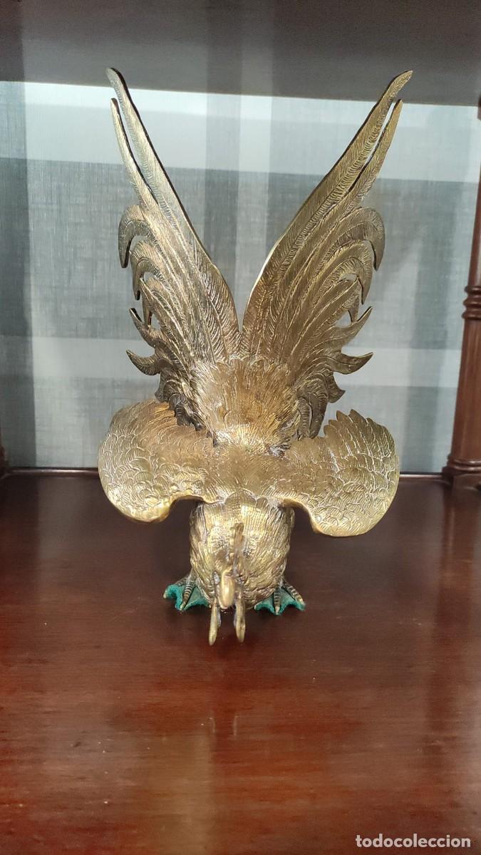 Vintage: PAREJA DE GALLOS EN BRONCE - Foto 4