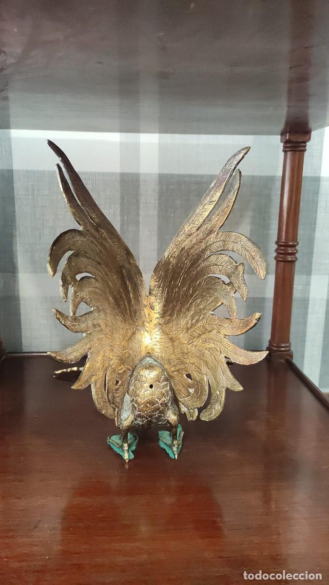 Vintage: PAREJA DE GALLOS EN BRONCE - Foto 6