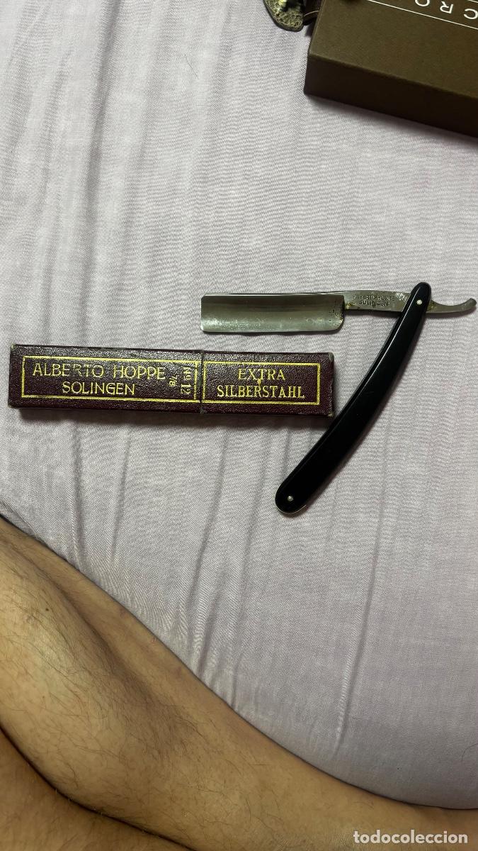 Vintage: Navaja de Afeitar Alberto Hoppe Solingen Extra Silberstahl Con Caja Original