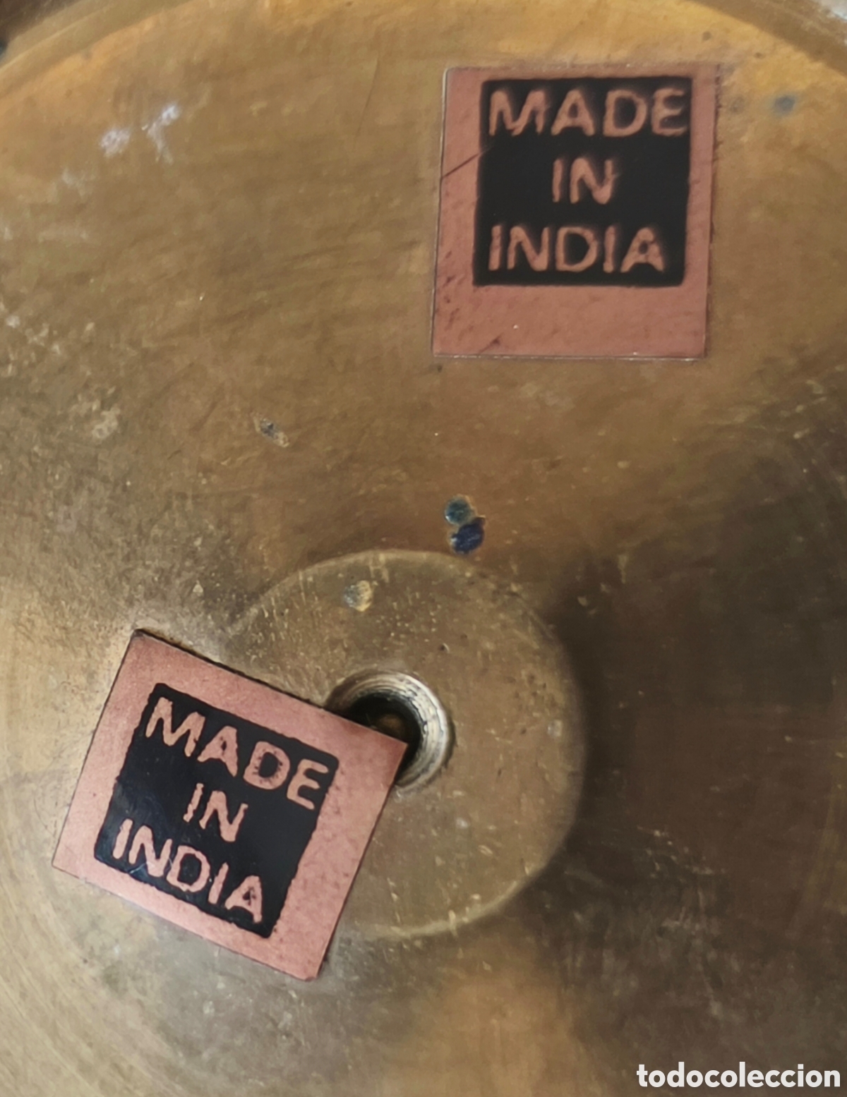 Vintage: Cesta de bronce esmaltada Made in India - Foto 4