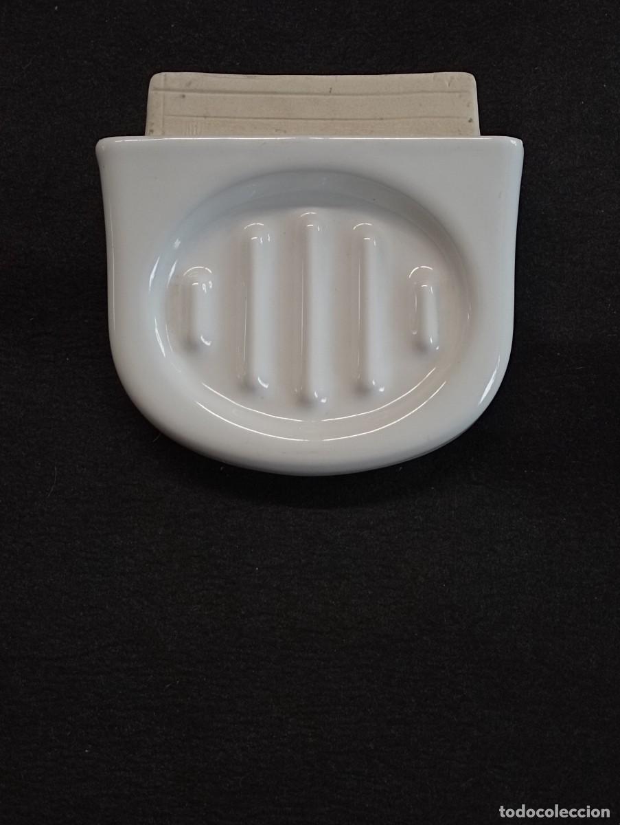 Vintage: Jabonera de porcelana. Dec&oacute;. A&ntilde;os 40.
