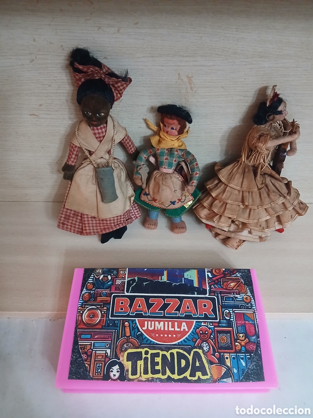 Vintage: Lote mu&ntilde;ecas de fieltro