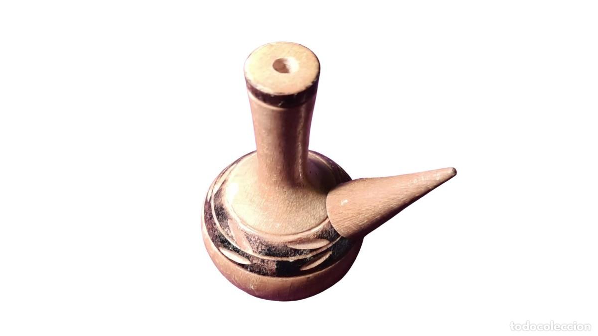 Vintage: MINI BOTIJO TORNEADO EN MADERA - &rdquo;RECUERDO DE ALHAMA&rdquo; - SOUVENIR ARTESANAL - A&Ntilde;OS 50-70