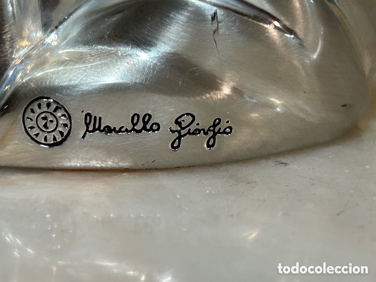 Vintage: Reloj de mesa plateado Marcello Giorgio - Foto 7