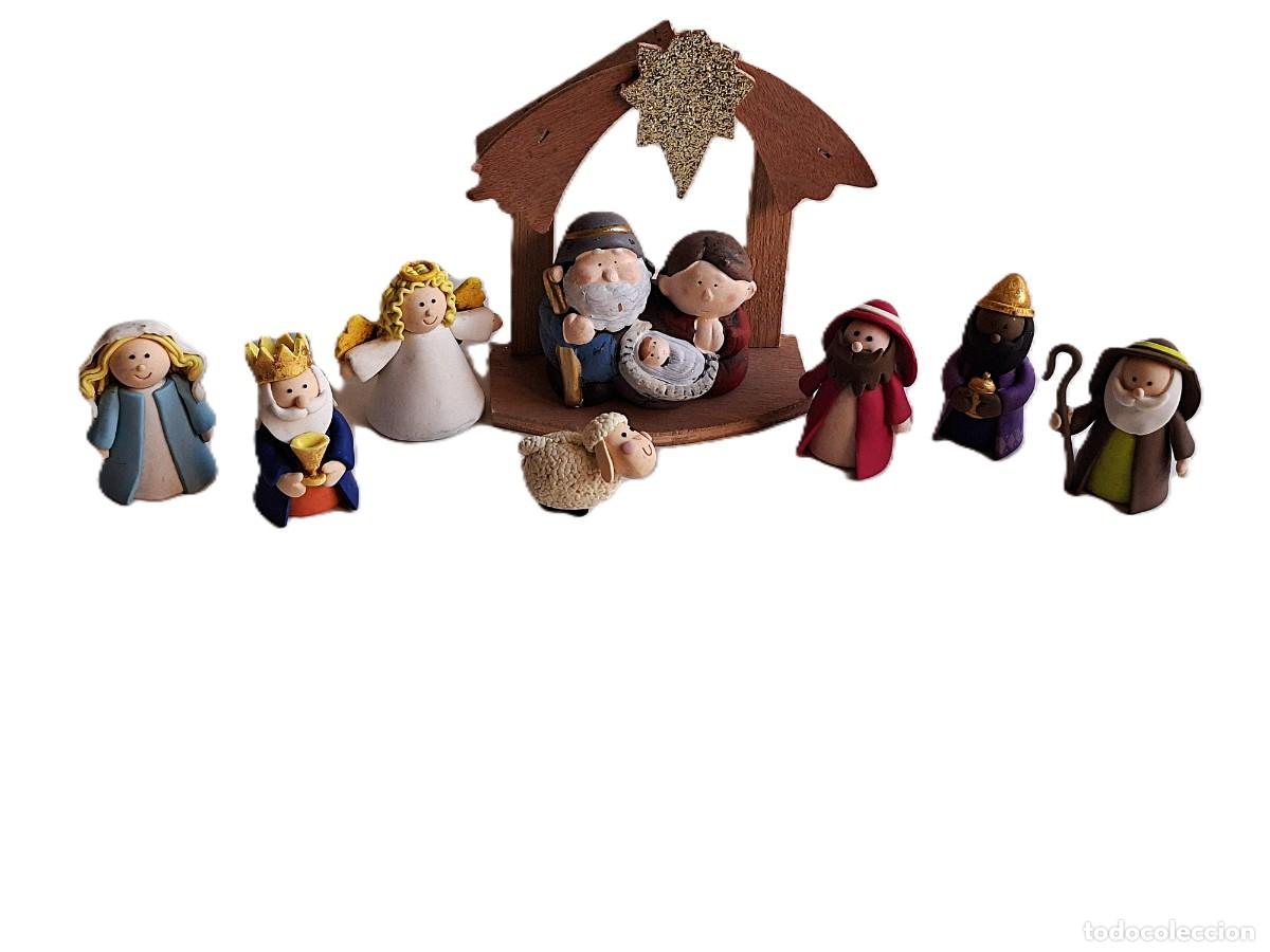 Vintage: JUEGO DE FIGURAS DECORATIVAS PARA LA HISTORIA DEL BEL&Eacute;N NAVIDE&Ntilde;O
