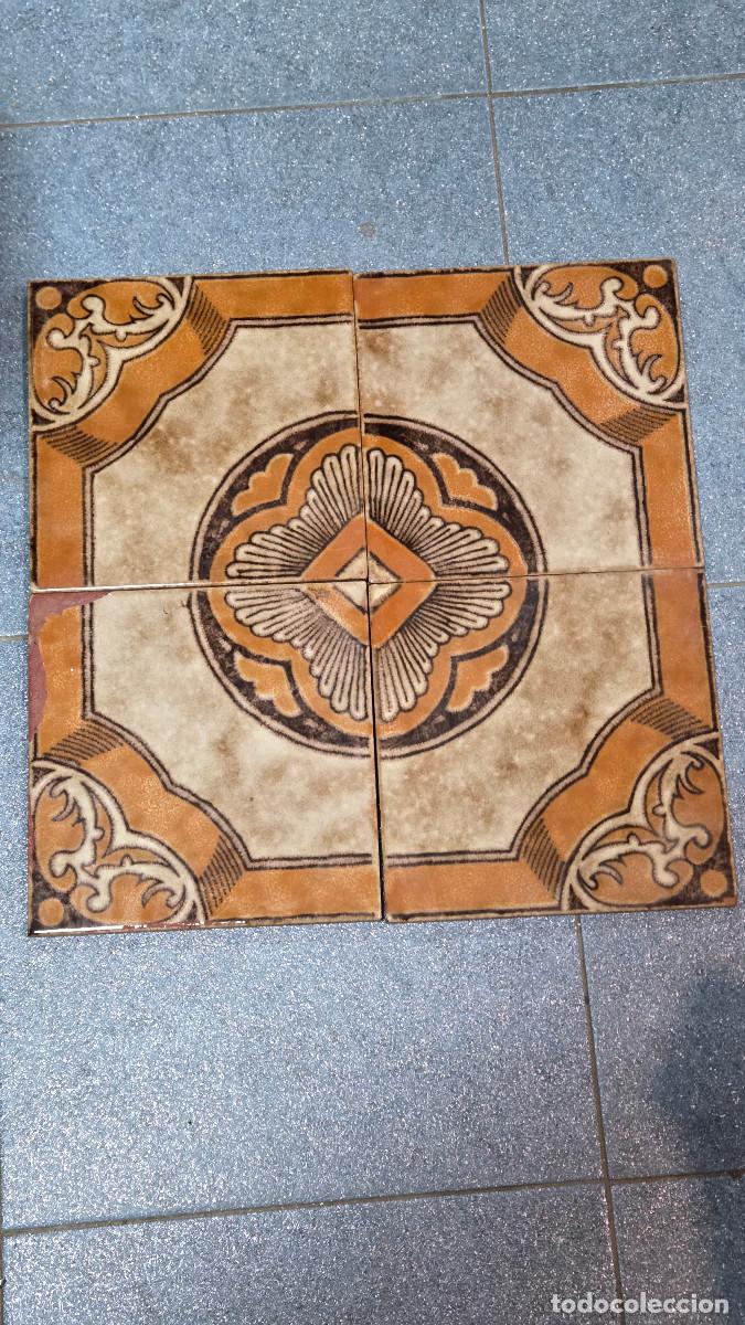 Vintage: 4 azulejos estilo vintage a&ntilde;os 70 o 80