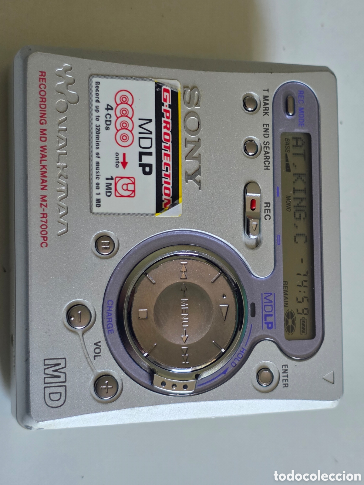 Vintage: Sony Walkman MiniDisc Grabador MZ-R700PC MDLP Funciona Perfectamente