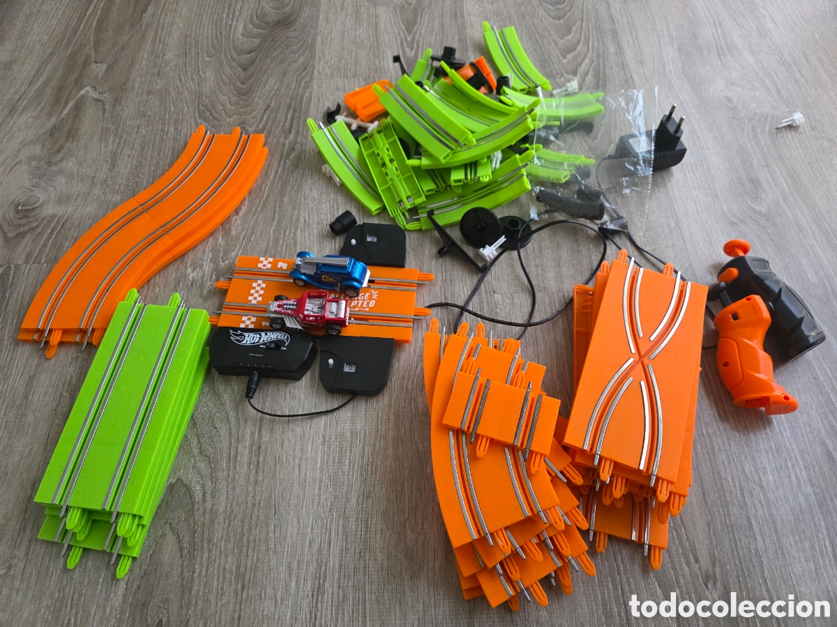 Vintage: Circuito Hot Wheels el&eacute;ctrico con 2 coches