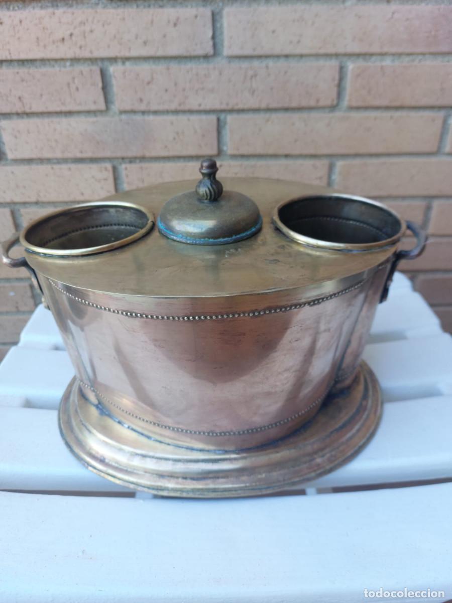 Vintage: cubitera enfriador vintage de laton