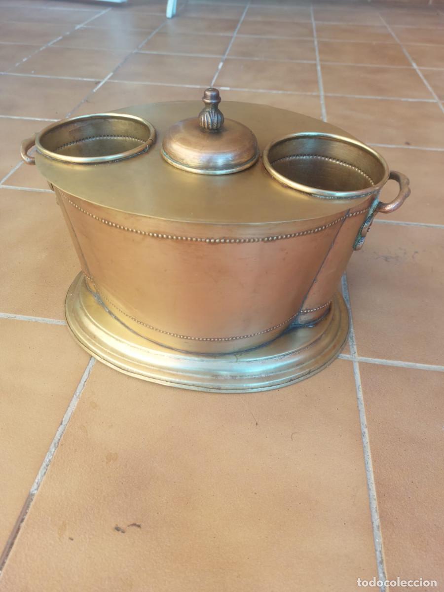 Vintage: cubitera cubo enfriador vintage de laton