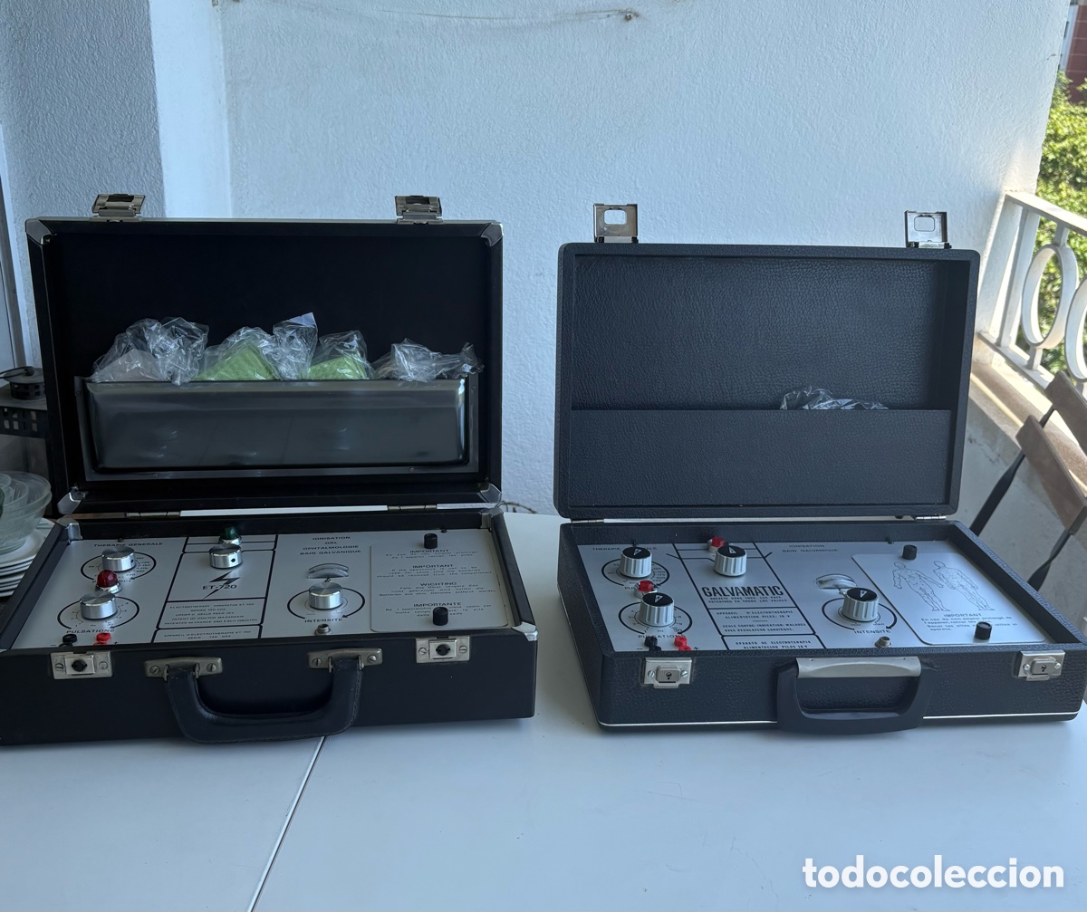 Vintage: Lote 2 Equipos Electroterapia Vintage ET-720 y Galvamatic Doctor Mazarakis Completo