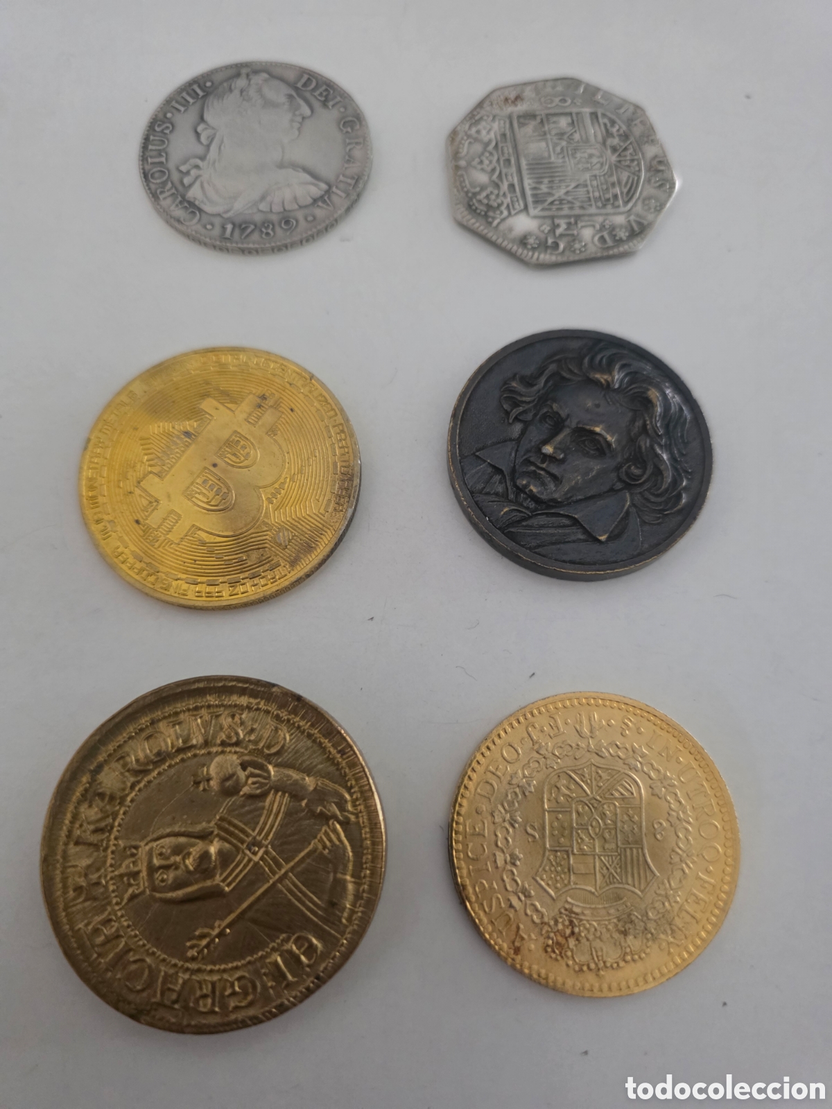 Vintage: Lote 6 Monedas y Medallas Colecci&oacute;n