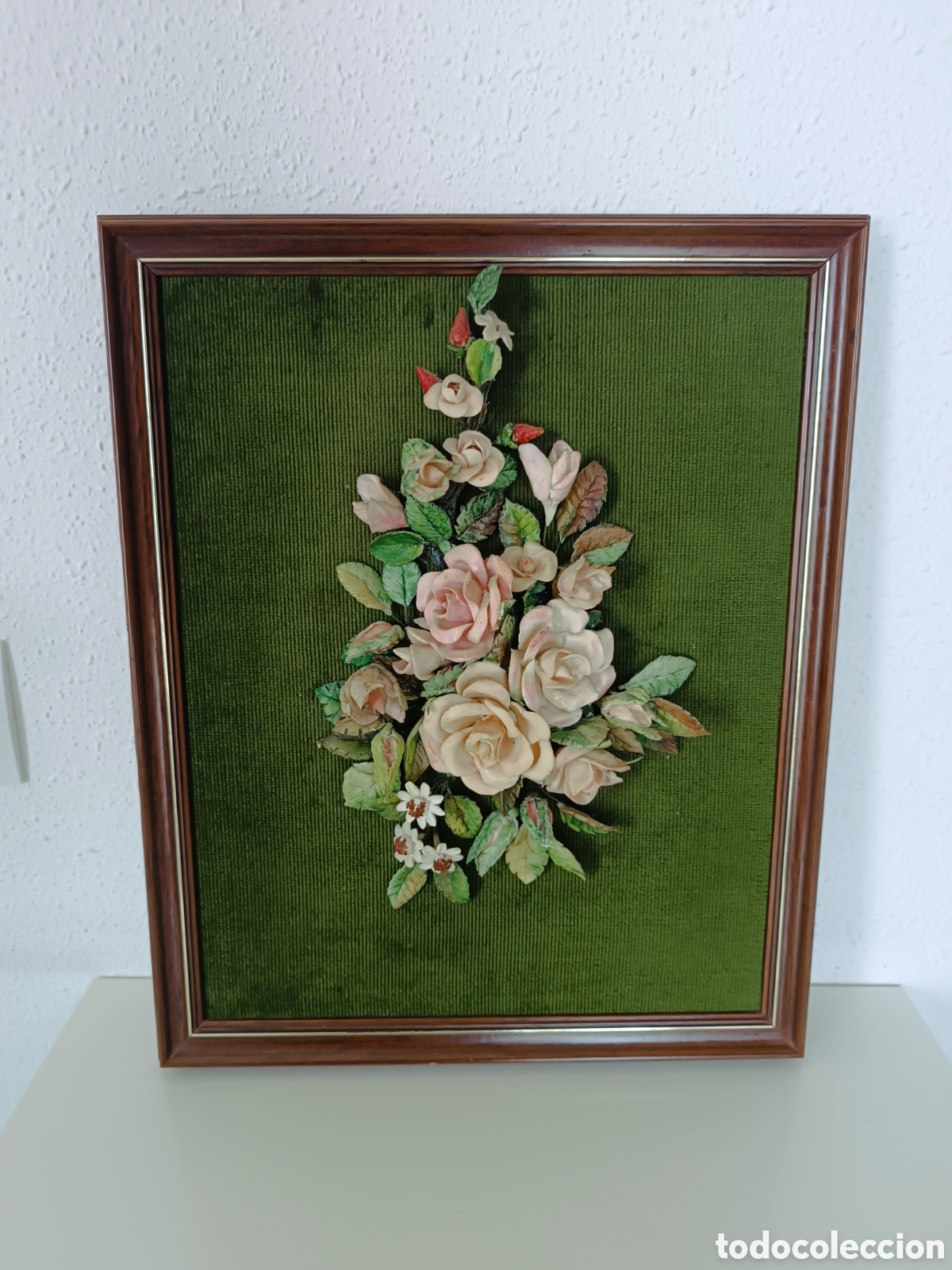 Vintage: Cuadro ramo flores 3D