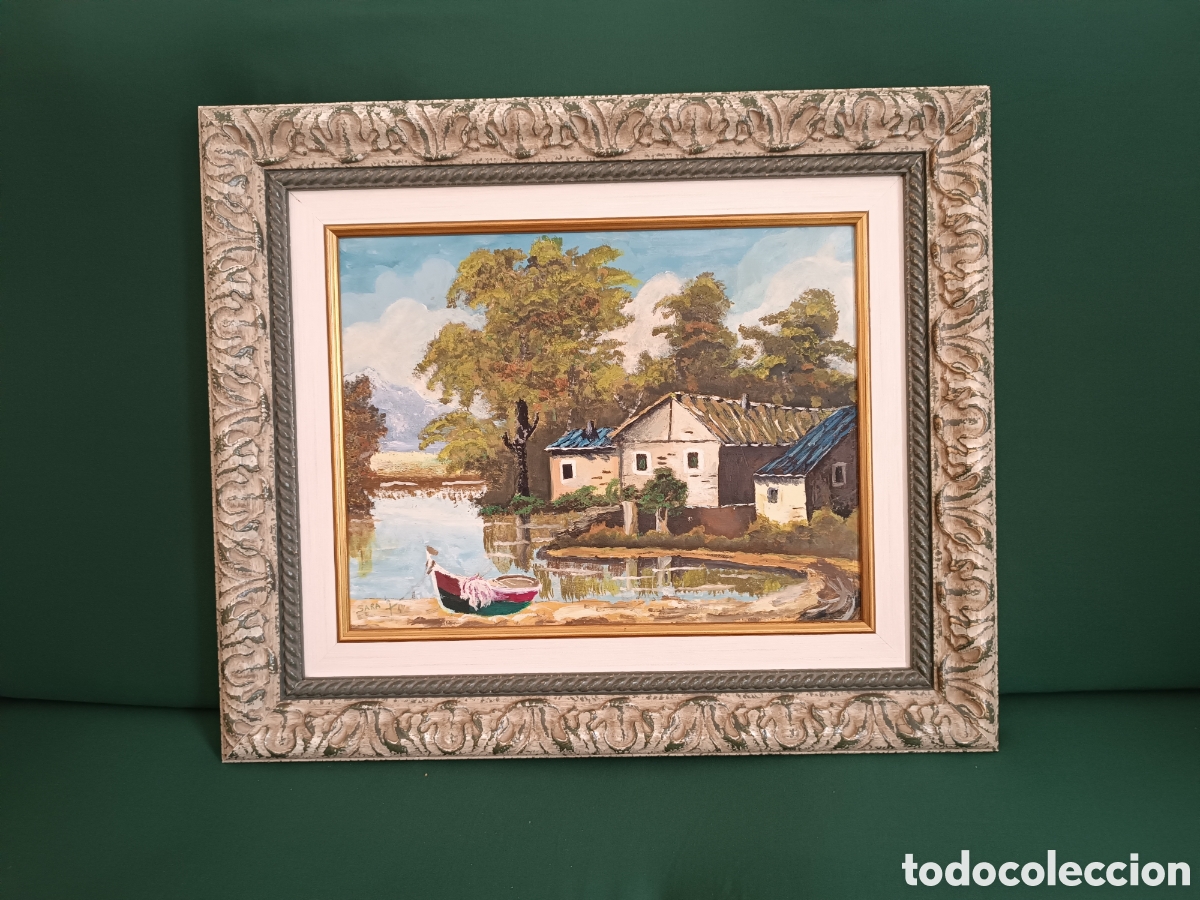 Vintage: Cuadro paisaje 50x42,5 cm - Foto 2