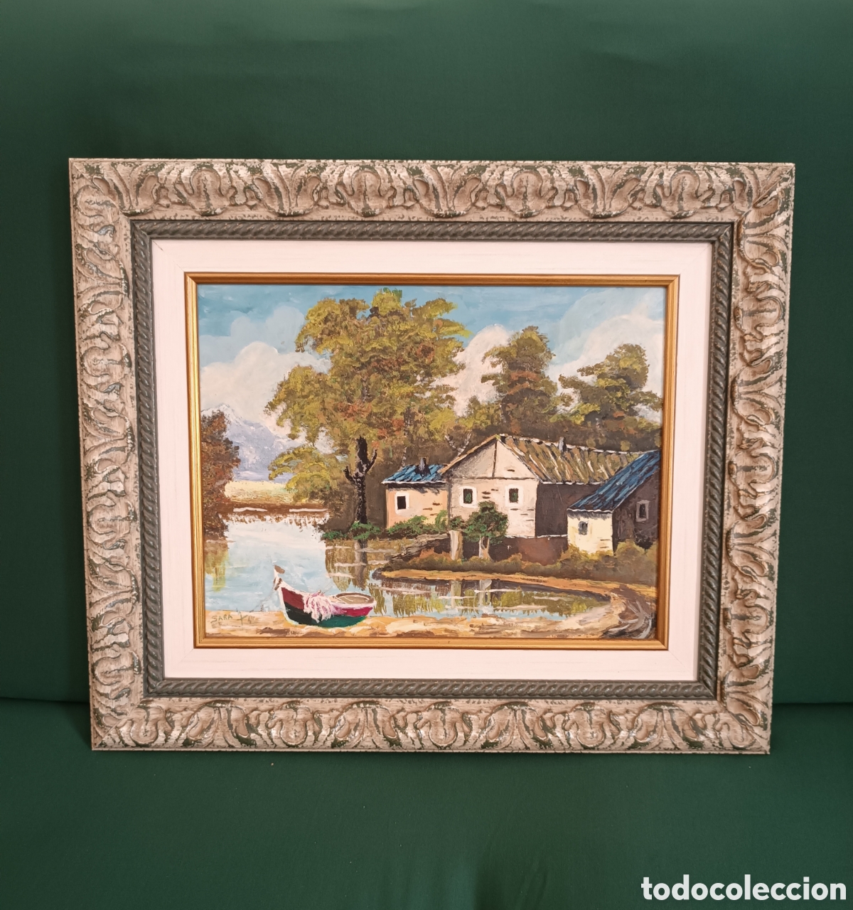 Vintage: Cuadro paisaje 50x42,5 cm