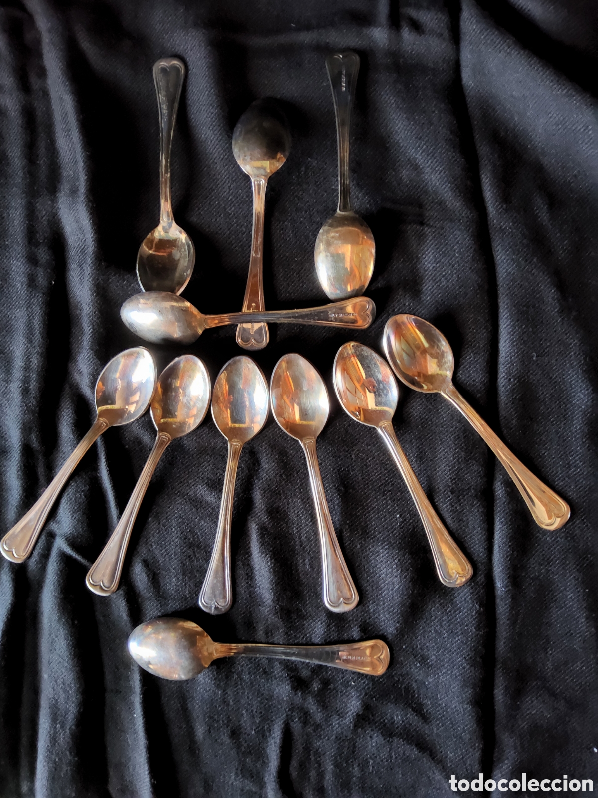 Vintage: 11 CUCHARILLAS CAFE/MOKA SILVER PLATED SIN USAR