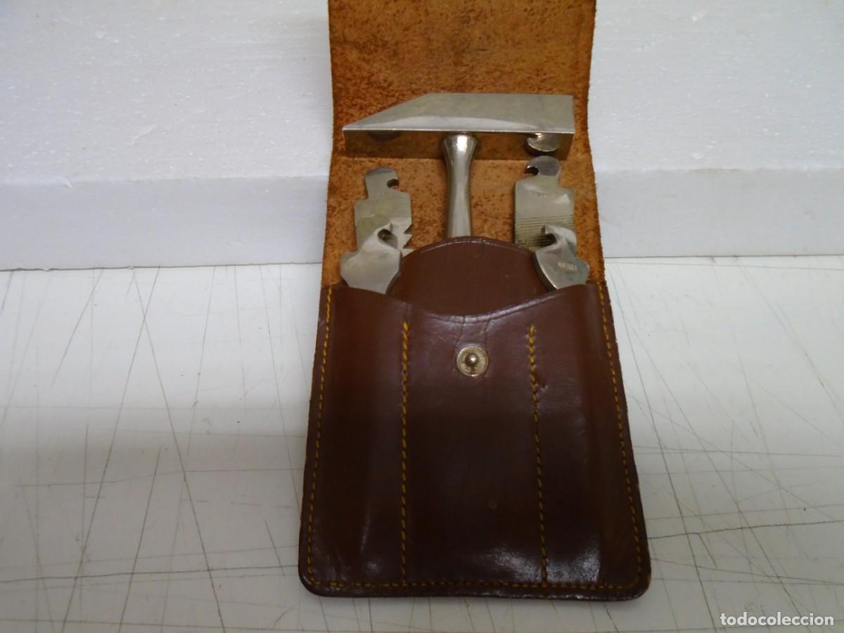 Vintage: VINTAGE SET DE HERRAMIENTAS MARCA FOREIGN(ENGLAND)CON FUNDA DE CUERO.