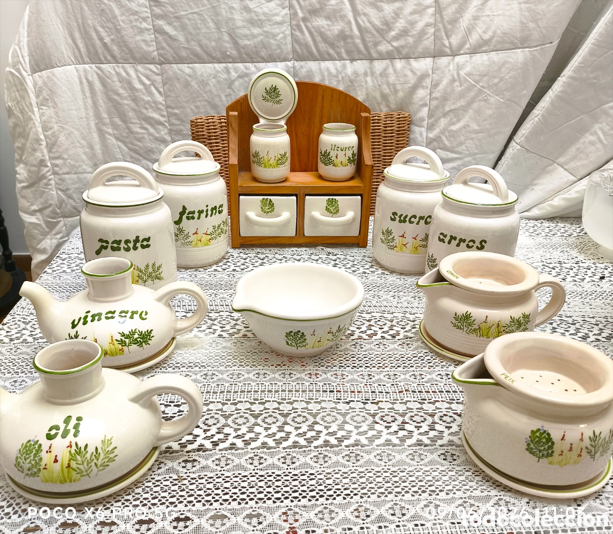 Vintage: Juego de tarros cocina ceramica francesa
