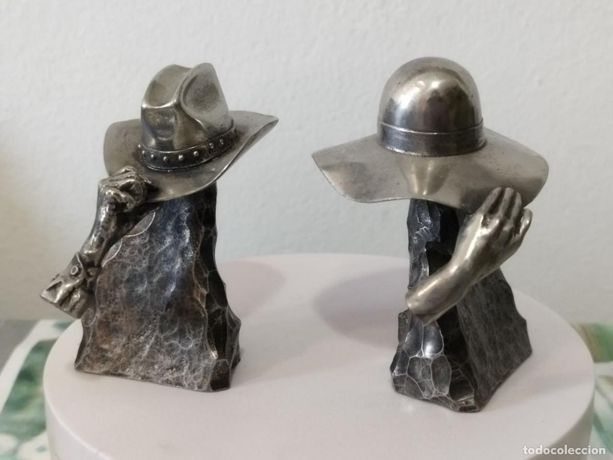 Vintage: Pareja Esculturas Peltre Firmadas - Jos&eacute; Luis De Casasola (Vintage)
