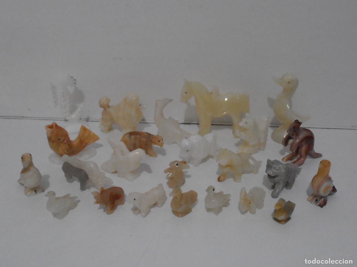 Vintage: LOTE MAS DE 24 FIGURAS DECORACION ANIMALES ONIX MARMOL