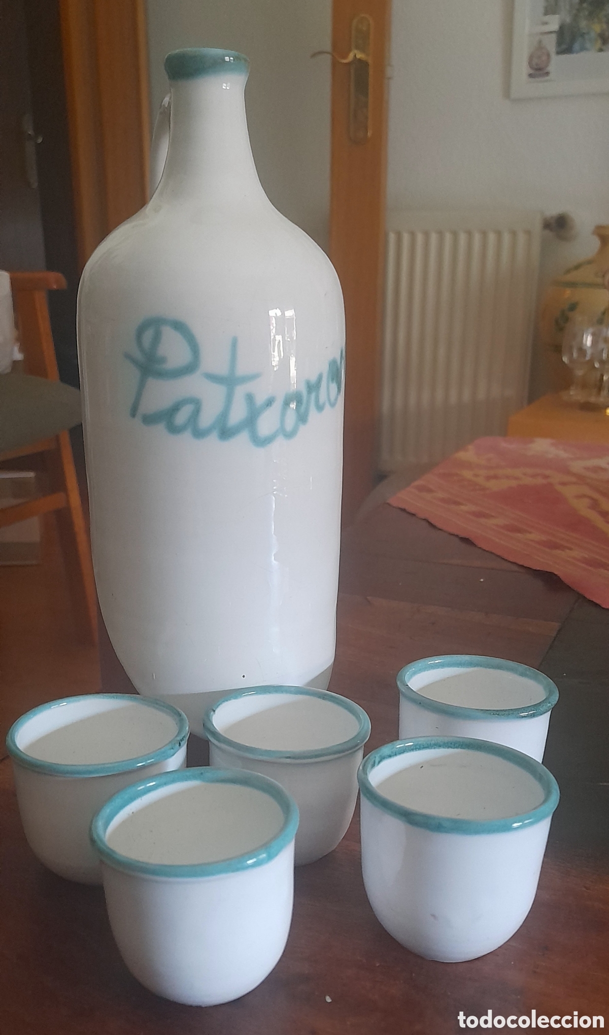 Vintage: Botella y vasos artesan&iacute;a - Foto 3