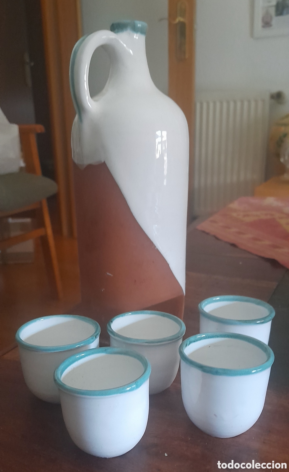 Vintage: Botella y vasos artesan&iacute;a - Foto 4