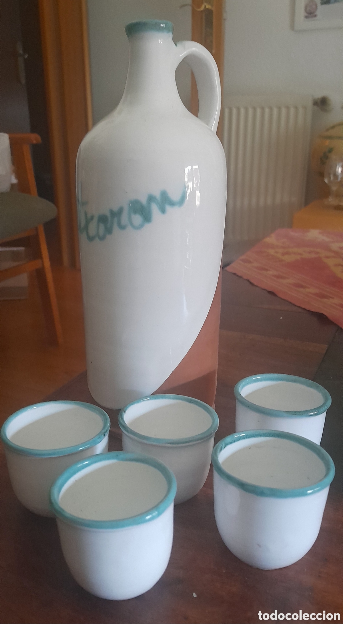 Vintage: Botella y vasos artesan&iacute;a - Foto 5