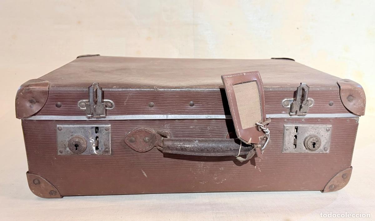 Vintage: Maleta carton marr&oacute;n - Foto 1