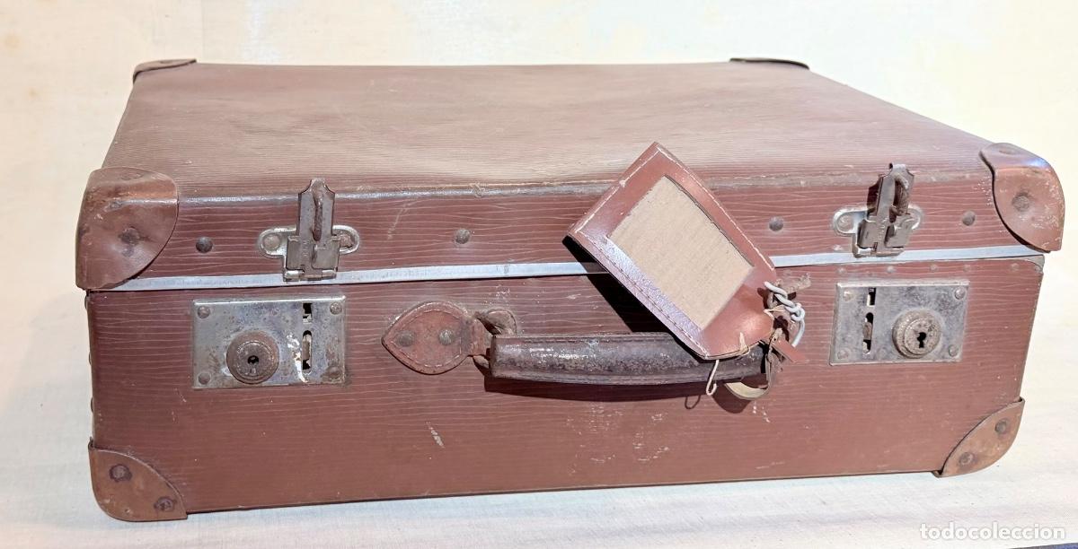 Vintage: Maleta carton marr&oacute;n - Foto 2
