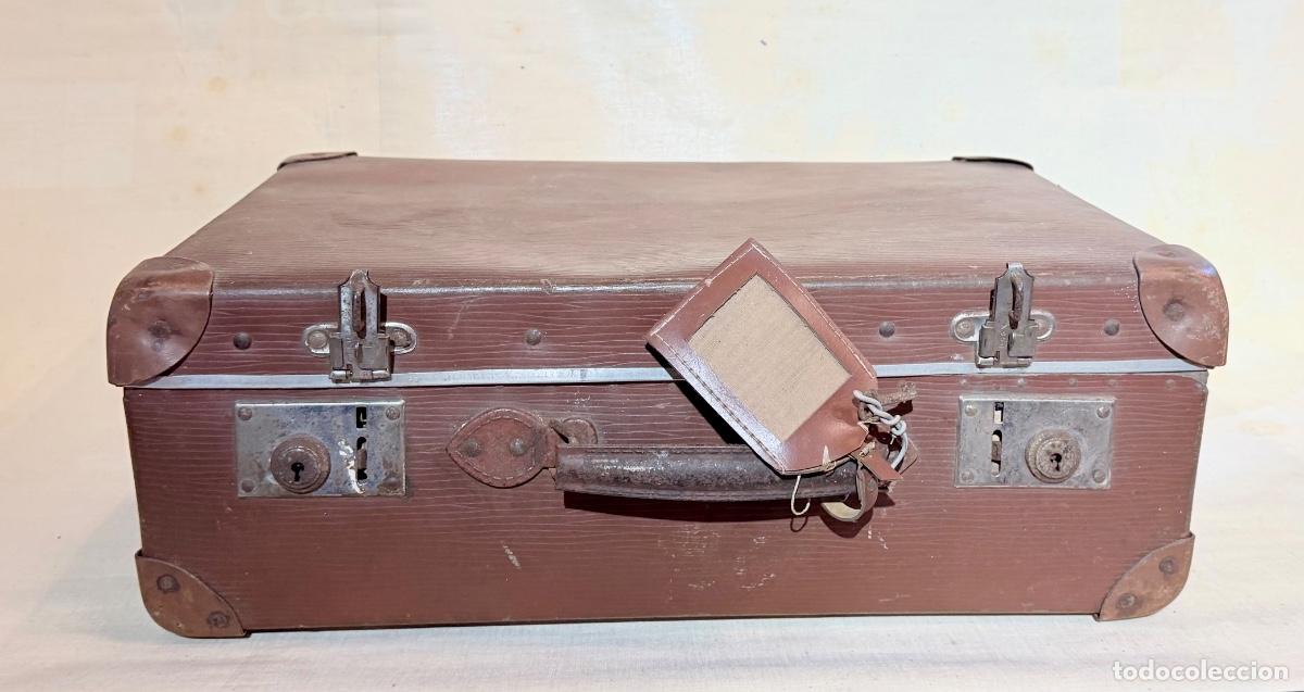 Vintage: Maleta carton marr&oacute;n - Foto 3