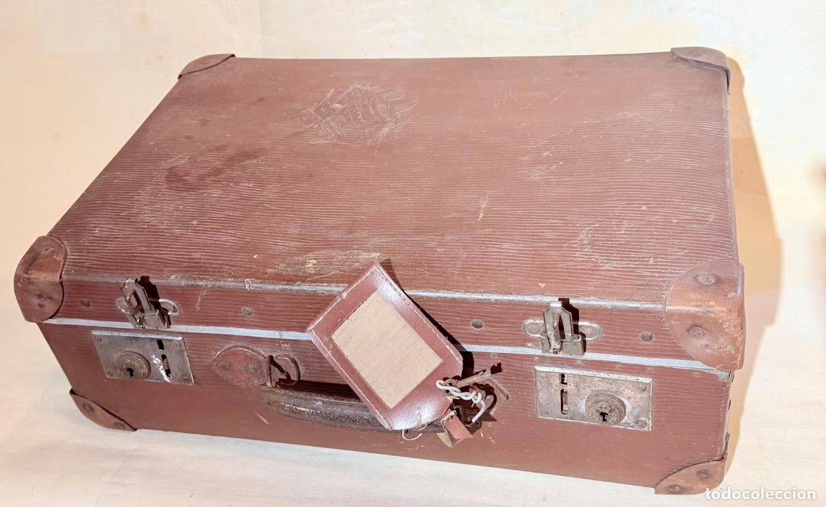 Vintage: Maleta carton marr&oacute;n - Foto 4