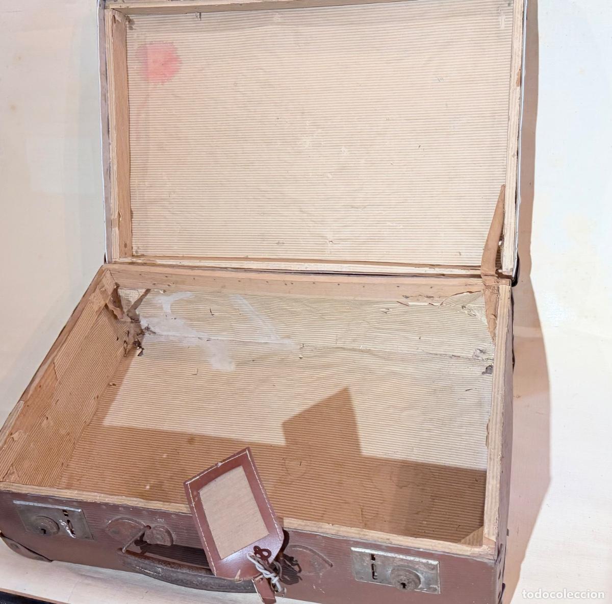Vintage: Maleta carton marr&oacute;n - Foto 7