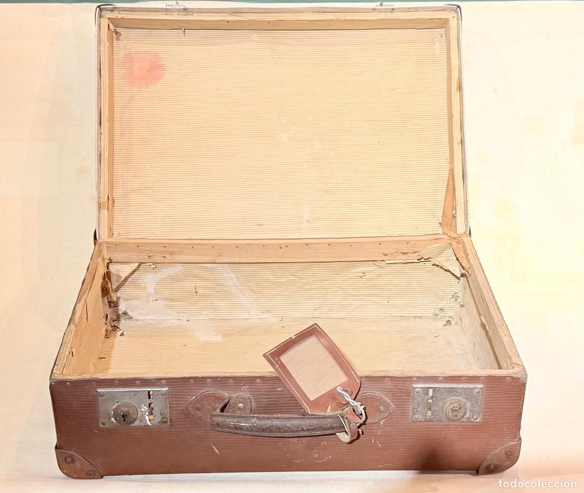 Vintage: Maleta carton marr&oacute;n - Foto 8