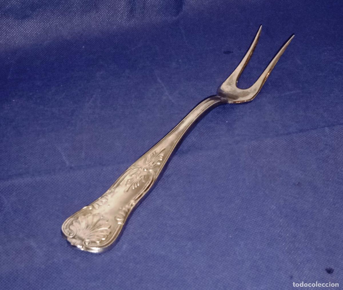 Vintage: Tenedor antiguo servir dos puntas - Foto 2