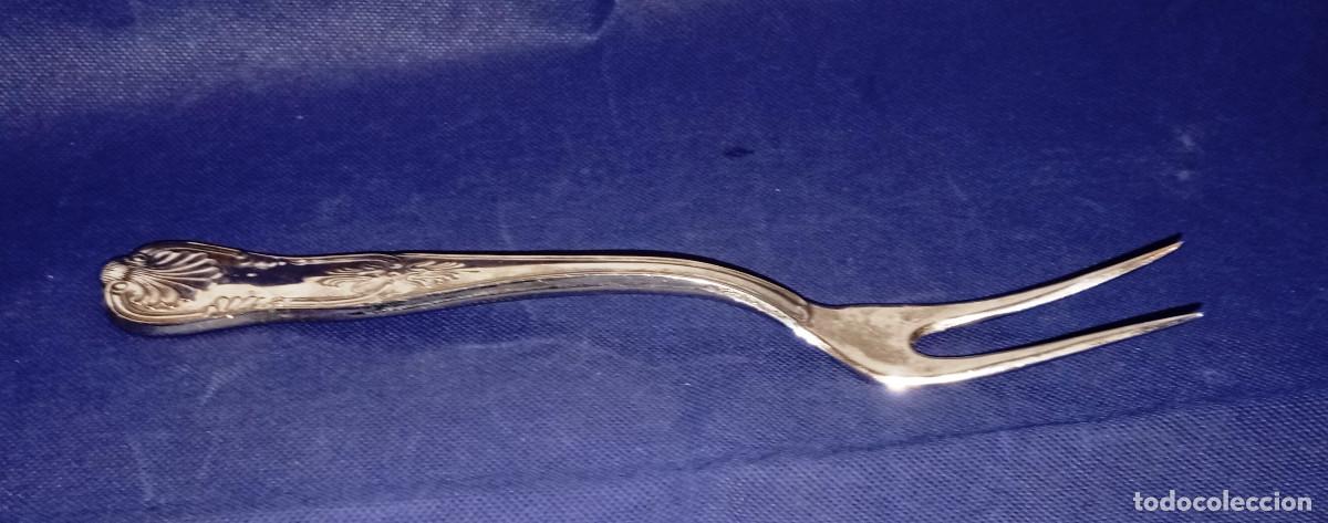 Vintage: Tenedor antiguo servir dos puntas - Foto 3