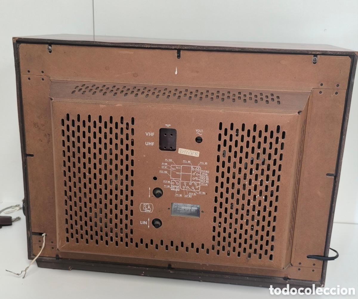 Vintage: TELEVISI&Oacute;N O TELEVISOR PHILIPS ANTIGUO DE MADERA - Foto 4