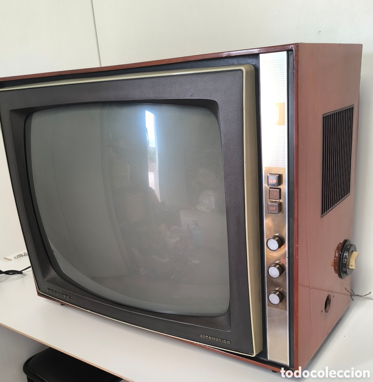 Vintage: TELEVISI&Oacute;N O TELEVISOR PHILIPS ANTIGUO DE MADERA - Foto 10