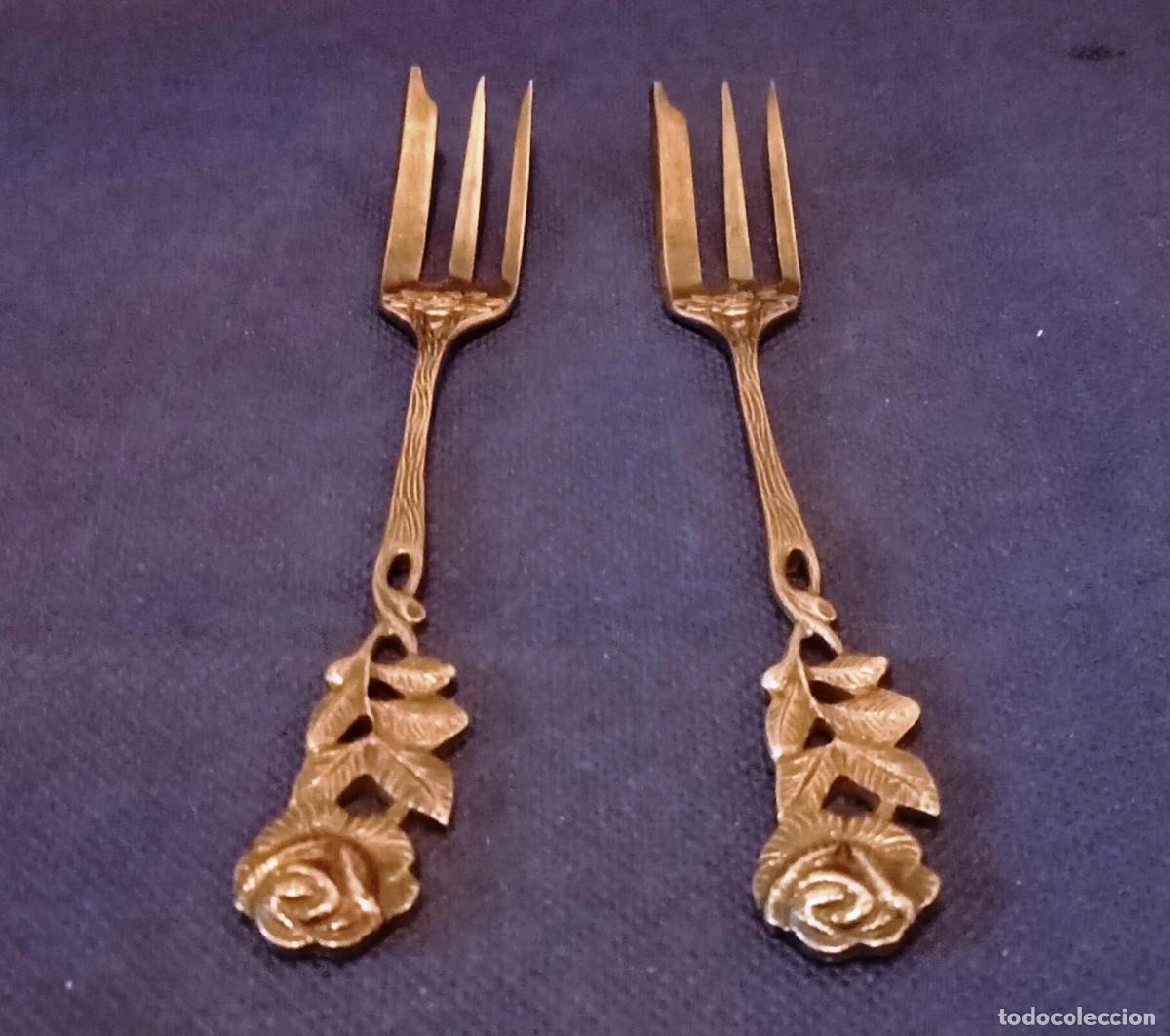 Vintage: 2 tenedores de postre vintage rosa Kuchenheber.