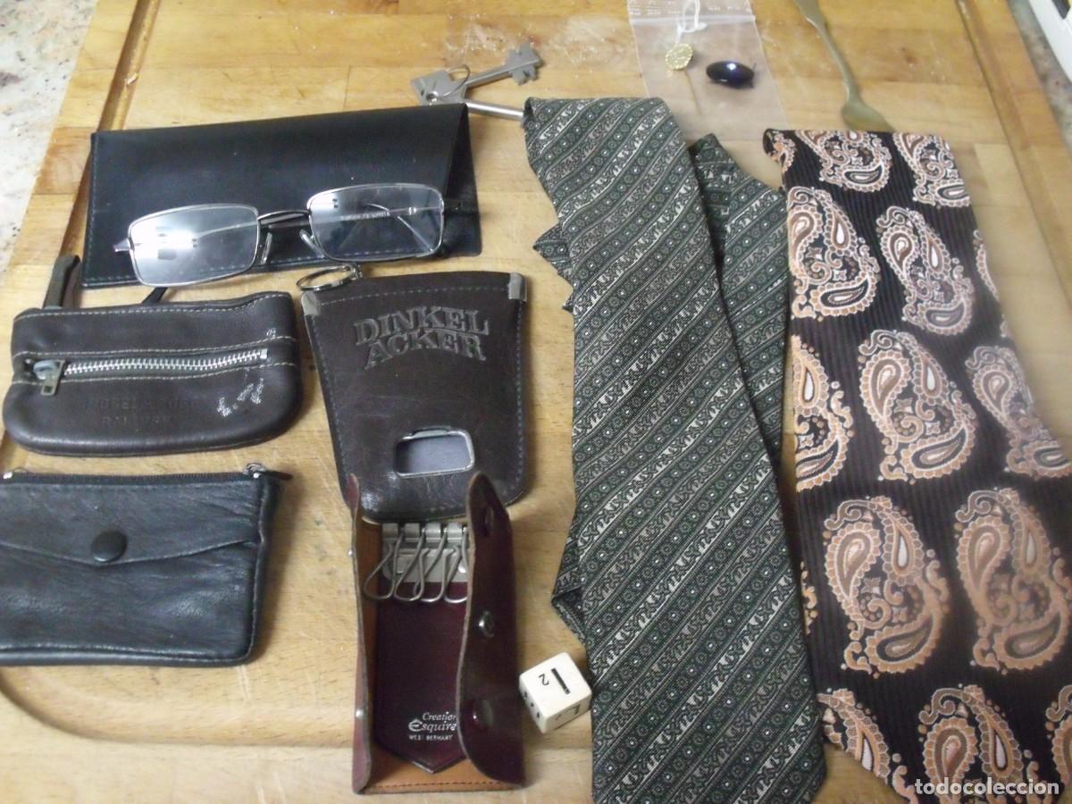 Vintage: LOTE CARTERAS ANTIGUAS EN CUERO Y OTRO OBJETOS -LOTE 667