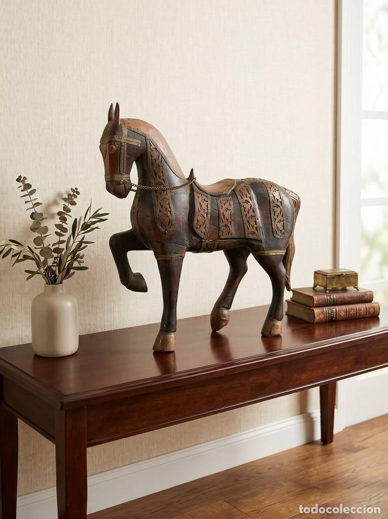 Vintage: FIGURA CABALLO DE MADERA