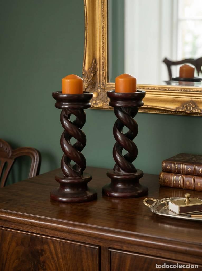 Vintage: PAREJA DE CANDELABROS