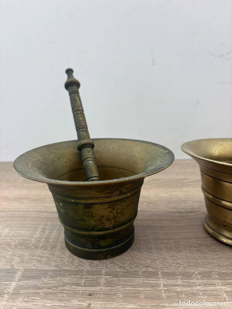 Vintage: LOTE DE MORTEROS MET&Aacute;LICOS - Foto 5