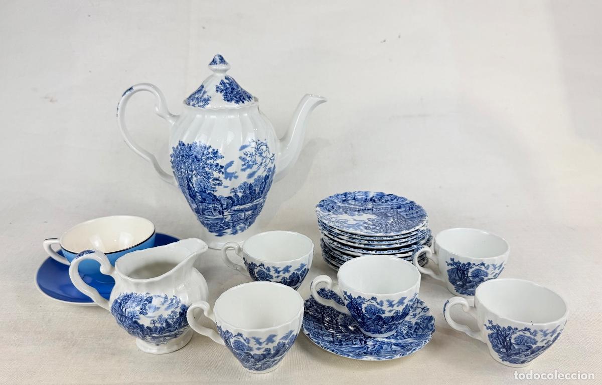 Vintage: Lote de cafetera y tazas de cafe