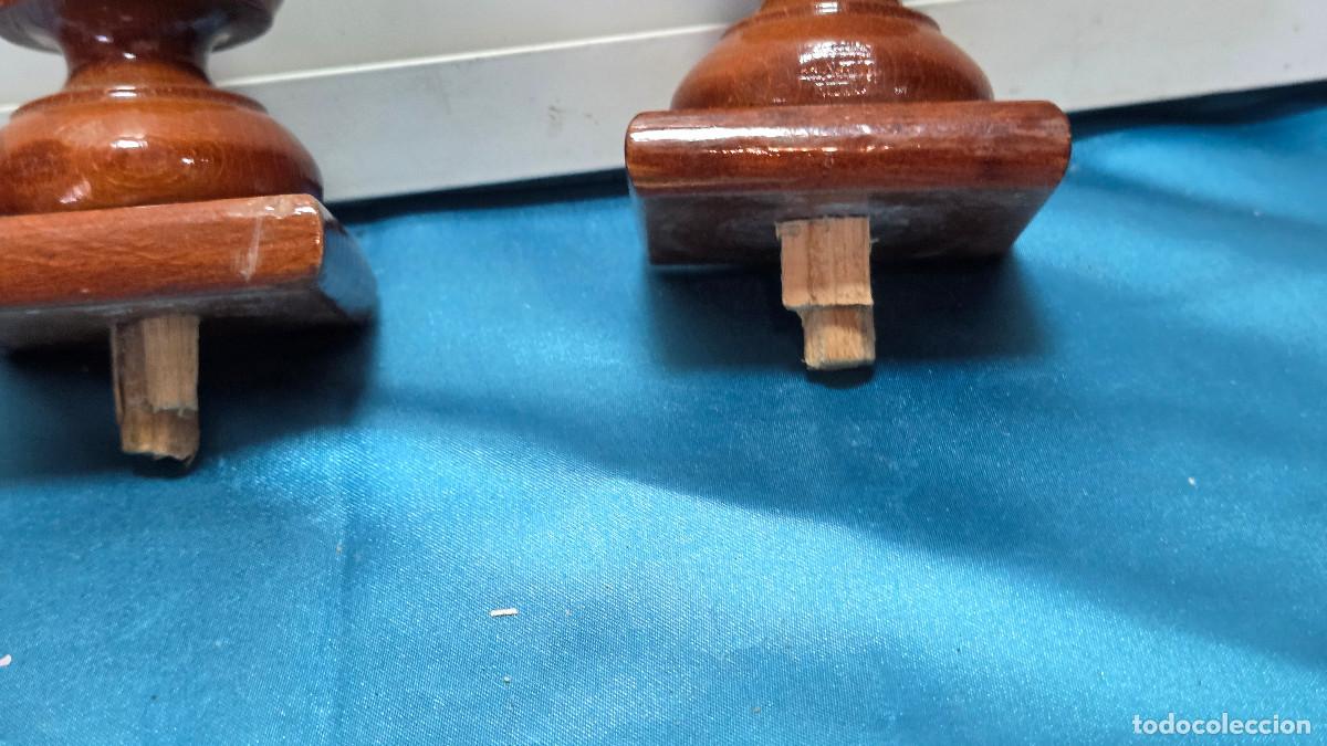 Vintage: 3 pivotes de madera de cerezo - Foto 4