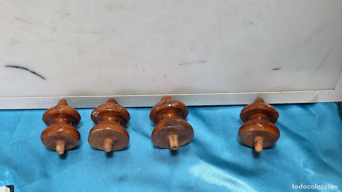 Vintage: 4 pivotes de madera de cerezo