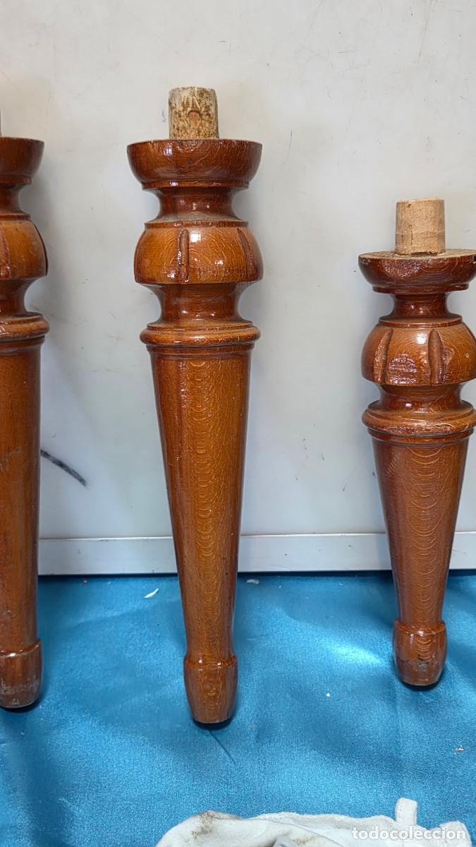 Vintage: 6 patas de madera de cerezo - Foto 3