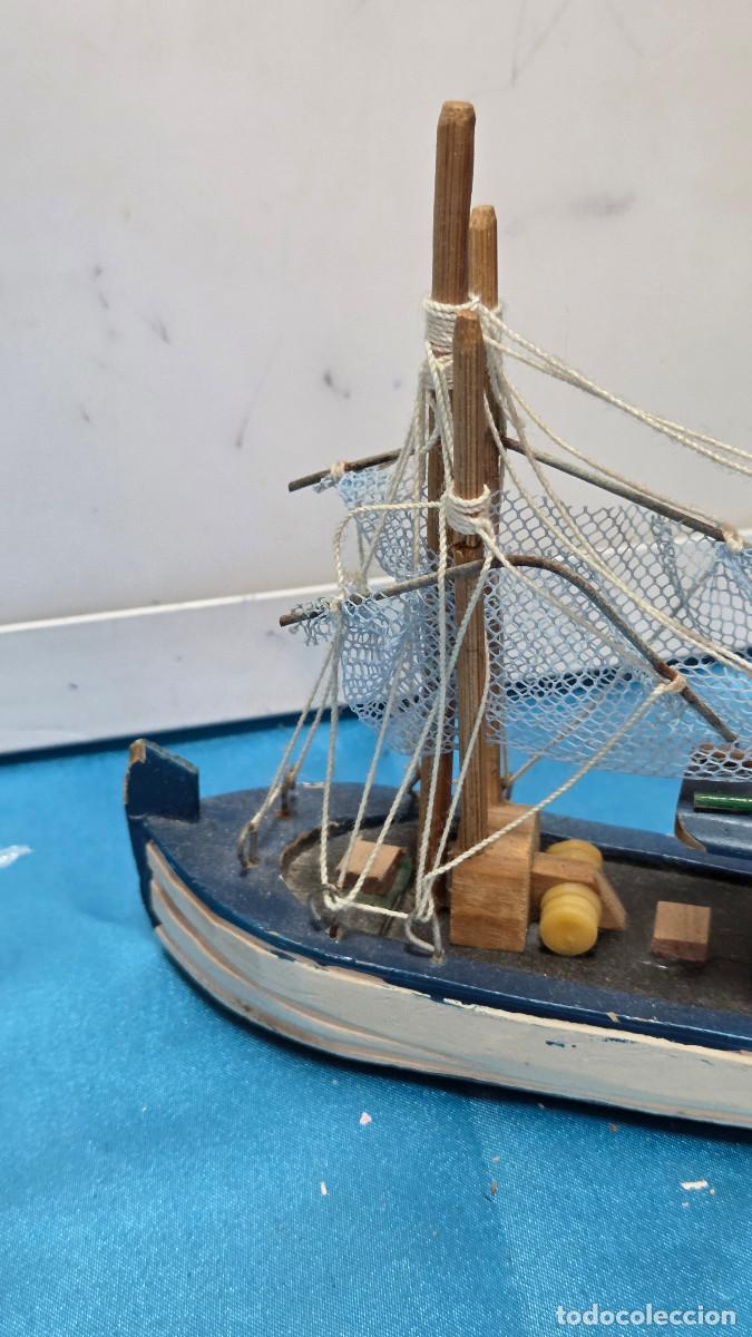 Vintage: figura de barco de madera - Foto 3