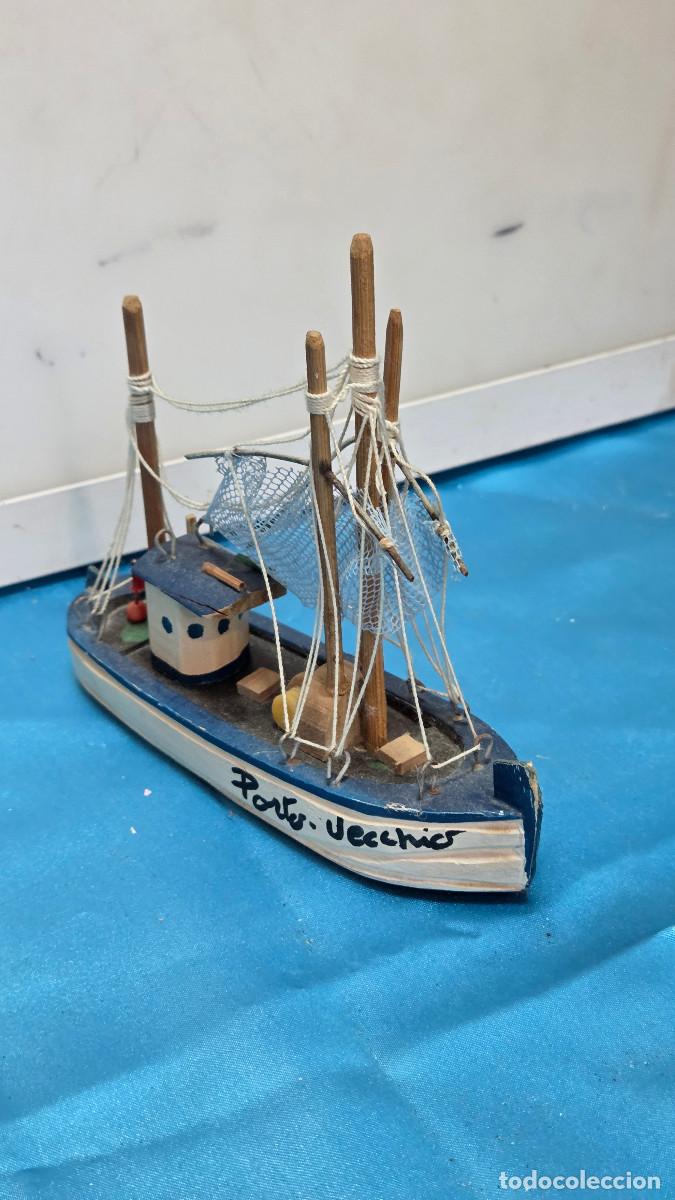 Vintage: figura de barco de madera - Foto 4