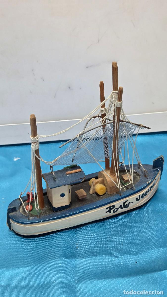 Vintage: figura de barco de madera - Foto 5