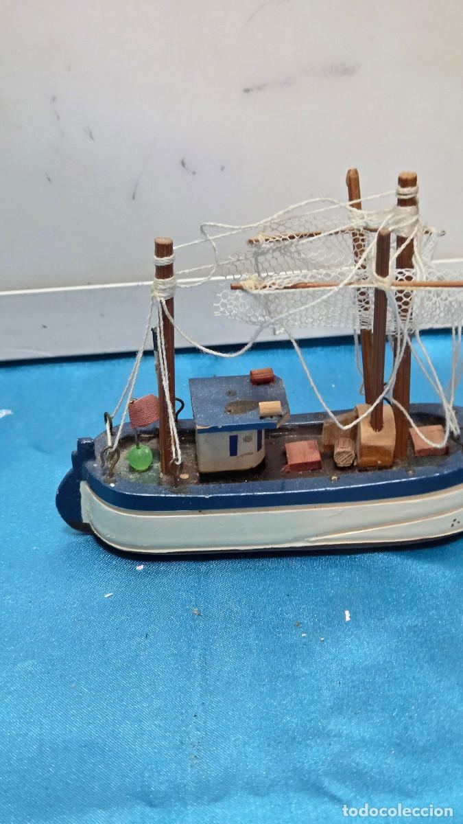 Vintage: figura de barco de madera - Foto 2